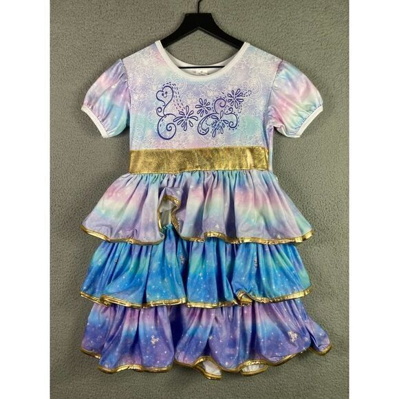 Girls Dress Size‎ 10/12 Medium Large Short Cute Fairytale Ruffles Costume Purple - Picture 1 of 9
